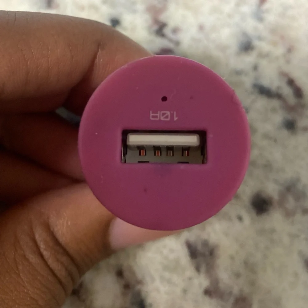 Pink 1-Port USB Car Charger